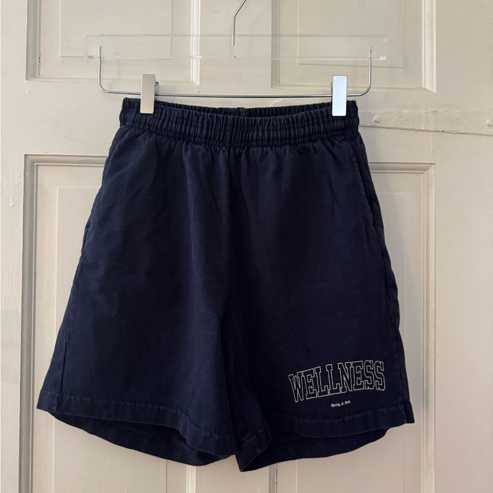 Sporty & Rich Wellness Navy Athletic Shorts